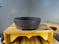 10" unglazed drum bonsai pot