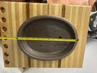12" Chinese Wood Fired Riveted Oval Bonsai Pot Yixing Clay