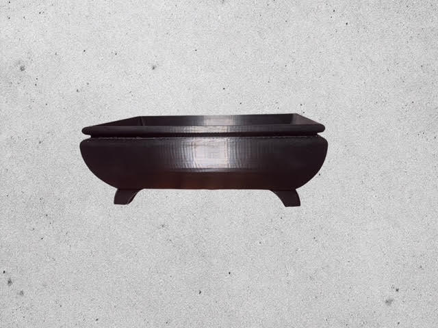 6" potbelly style plastic rectangle bonsai training pot
