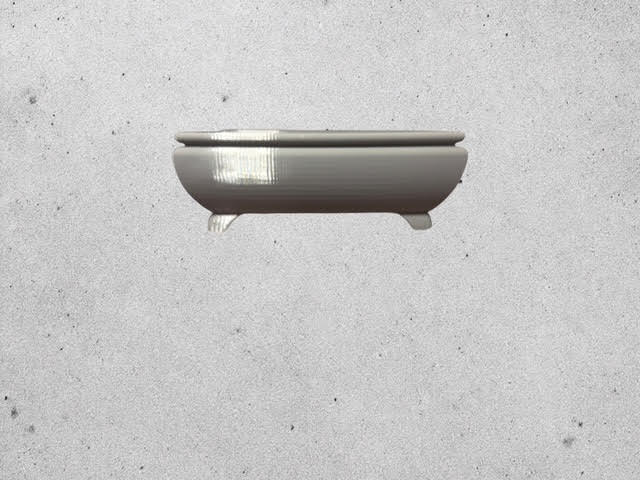 6" potbelly style plastic rectangle bonsai training pot