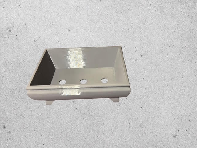 7" potbelly style plastic rectangle bonsai training pot