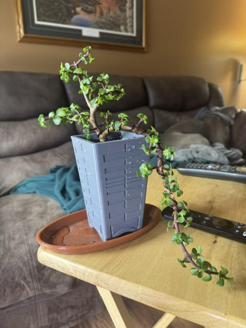 3" tower design cascade bonsai pot plastic