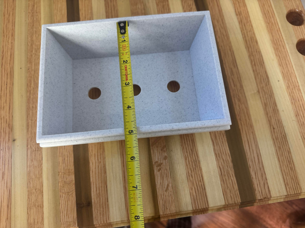 7" potbelly style plastic rectangle bonsai training pot