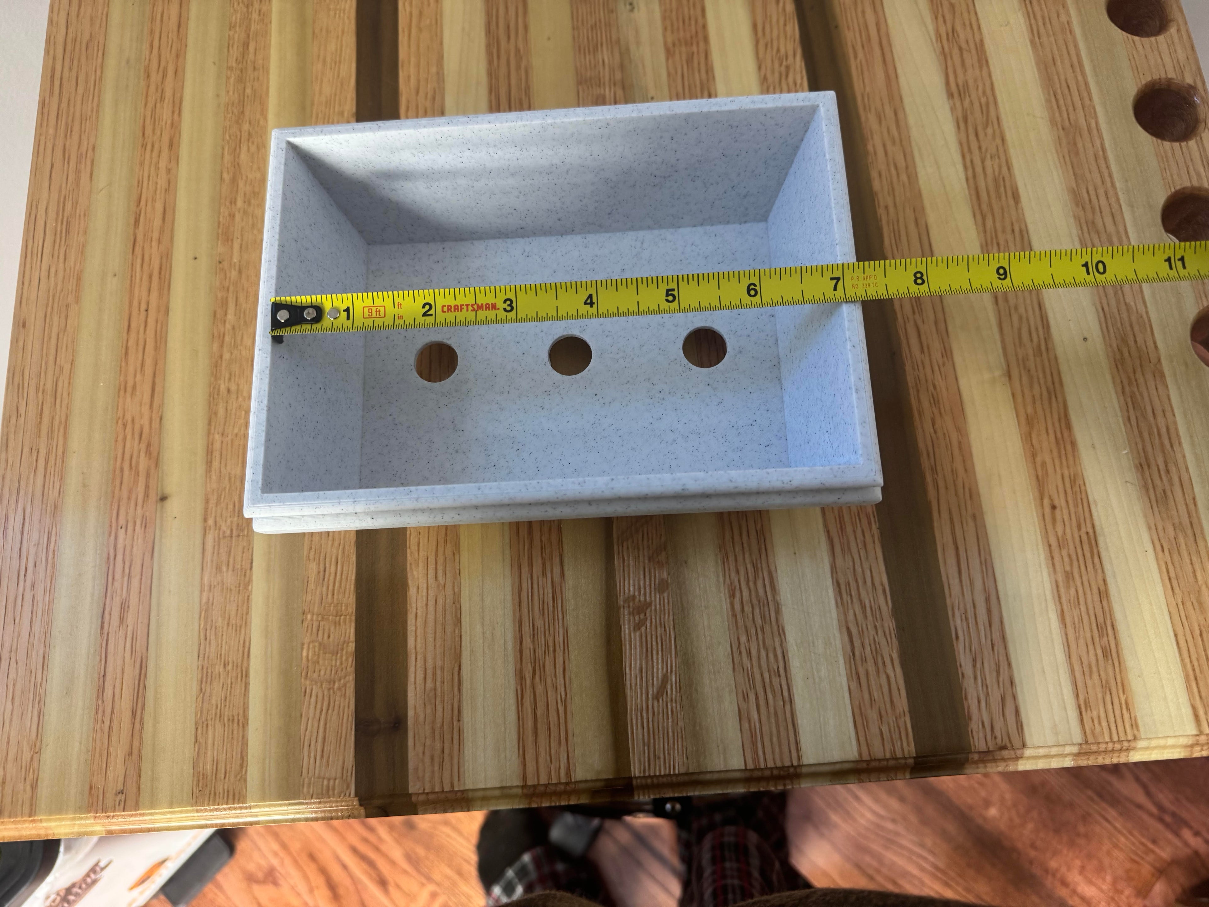 7" potbelly style plastic rectangle bonsai training pot