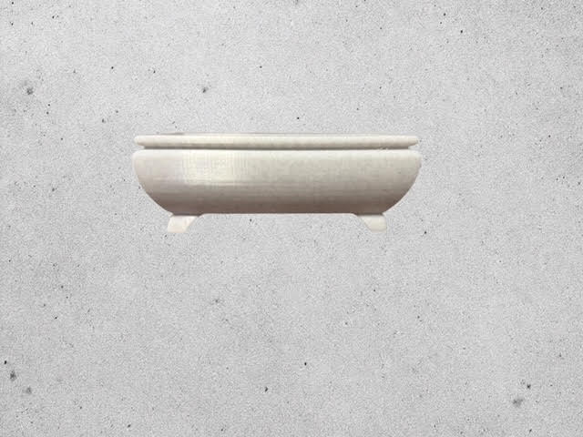 6" potbelly style plastic rectangle bonsai training pot