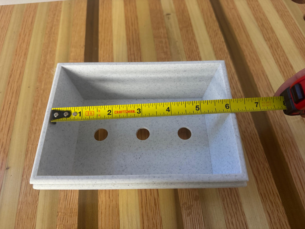 6" potbelly style plastic rectangle bonsai training pot