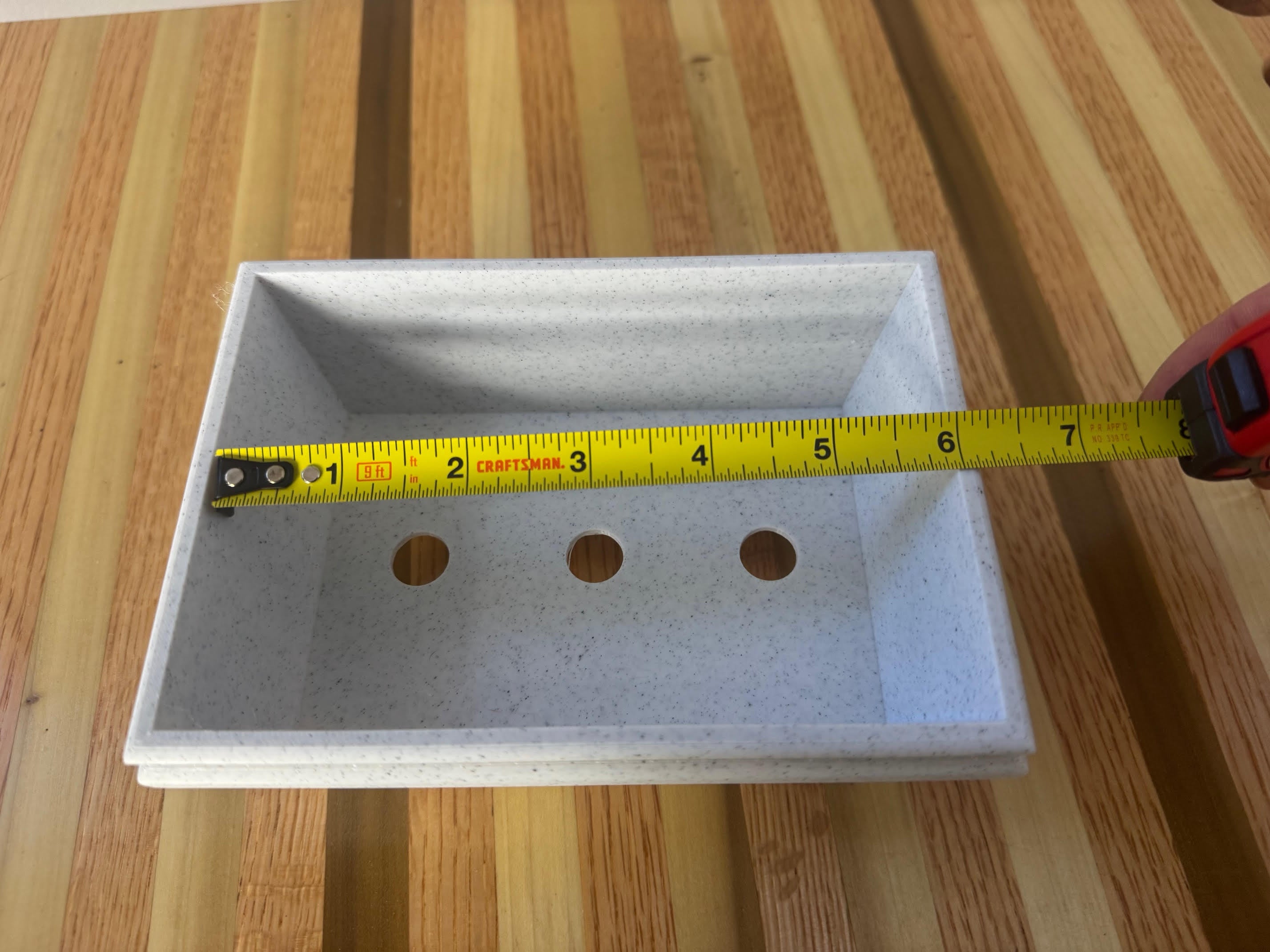 6" potbelly style plastic rectangle bonsai training pot
