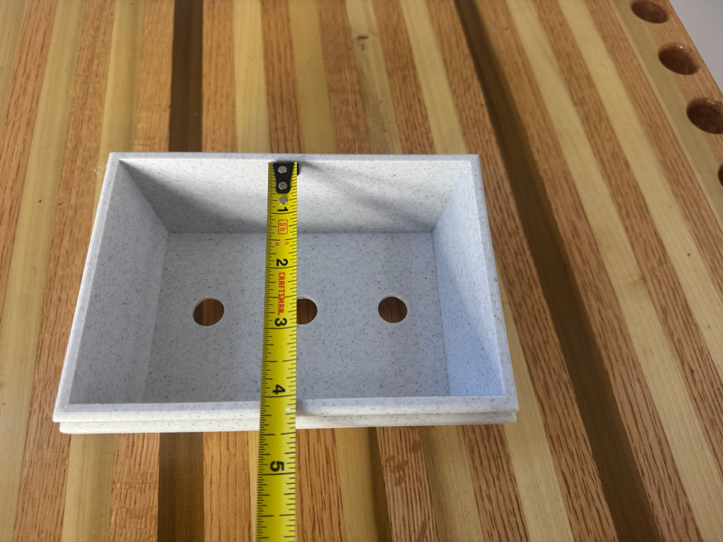 6" potbelly style plastic rectangle bonsai training pot