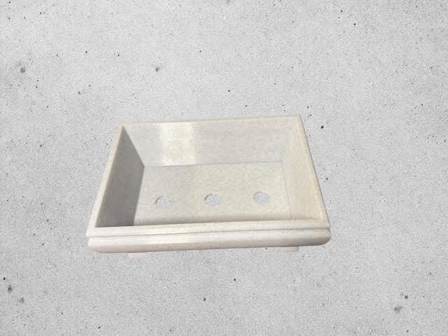 7" potbelly style plastic rectangle bonsai training pot