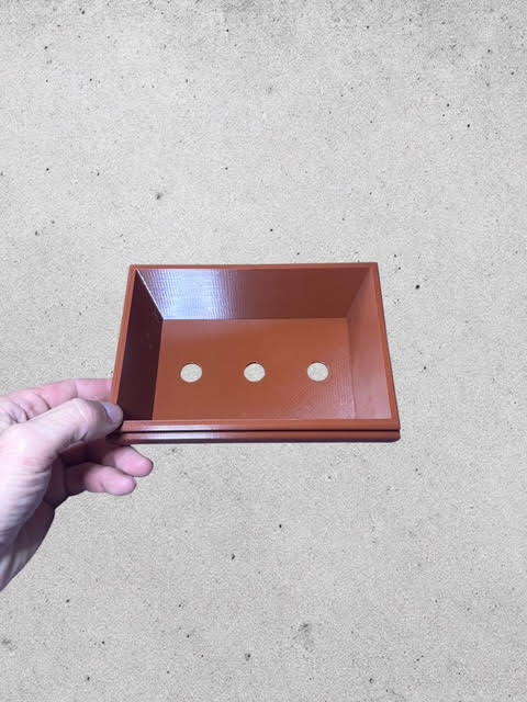 7" potbelly style plastic rectangle bonsai training pot